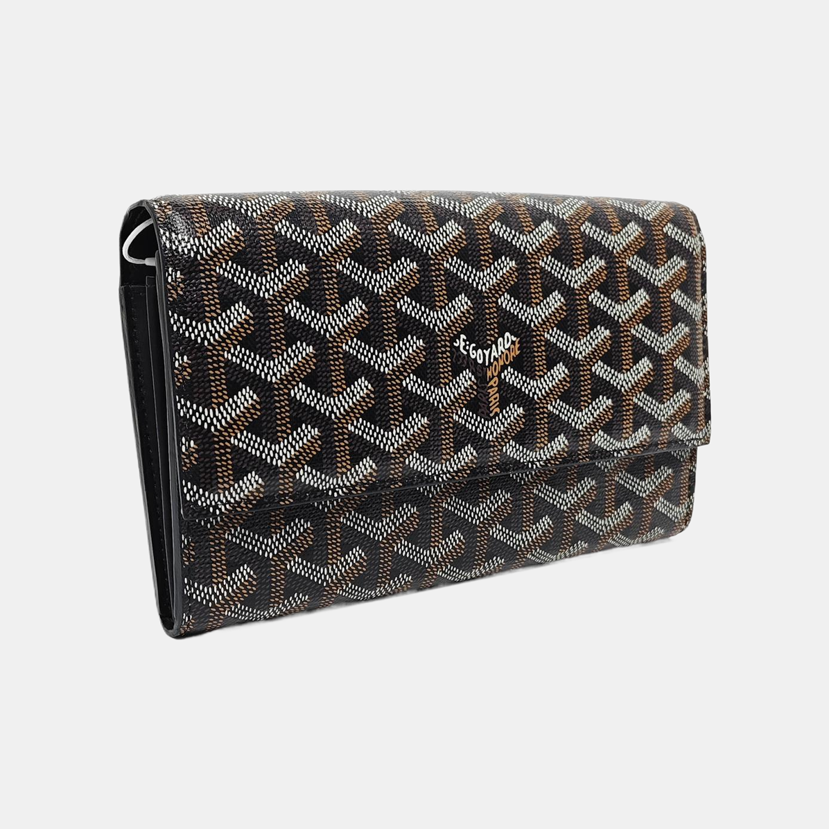 Coated Canvas Crossbody Bag Black