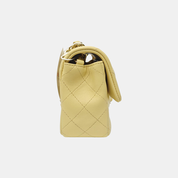 CLASSIC FLAP Mini Quilted Lambskin Yellow
