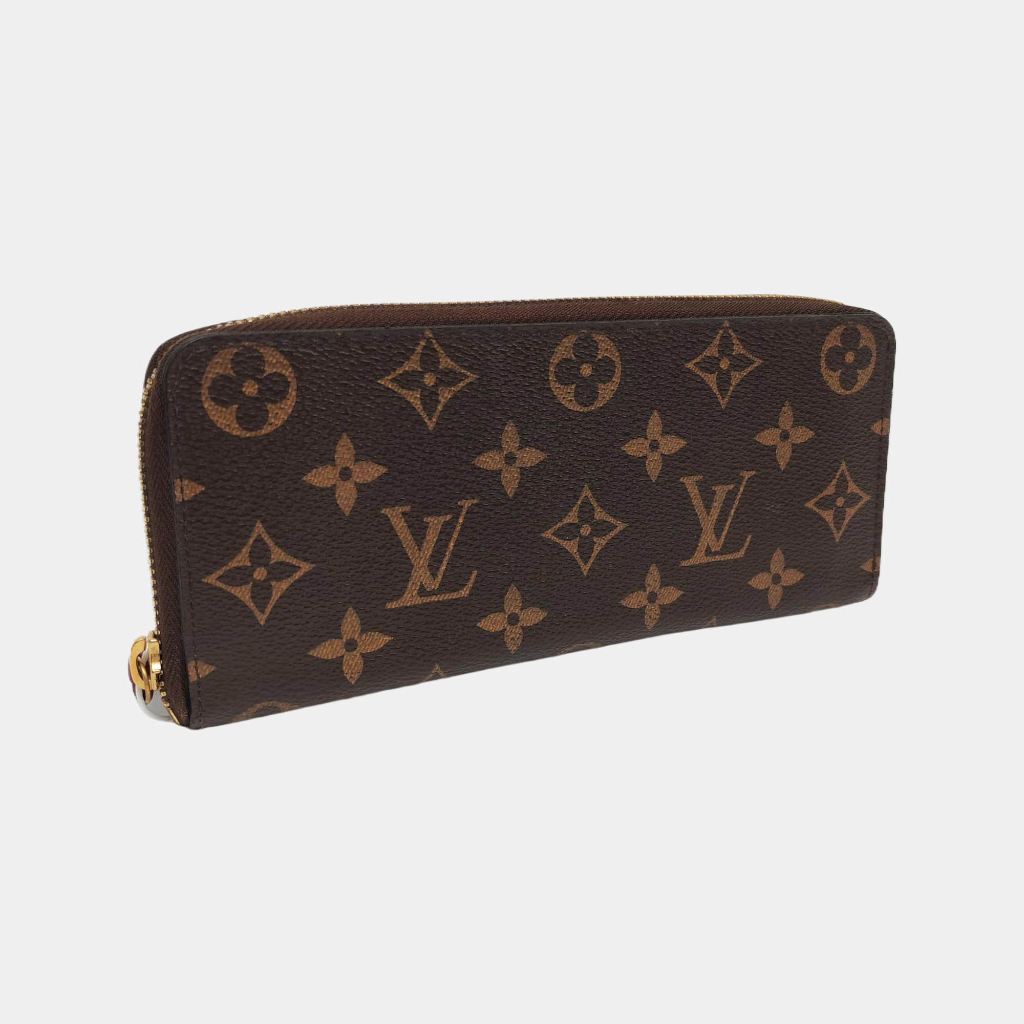 CLÉMENCE Monogram Coated Canvas Brown Wallet