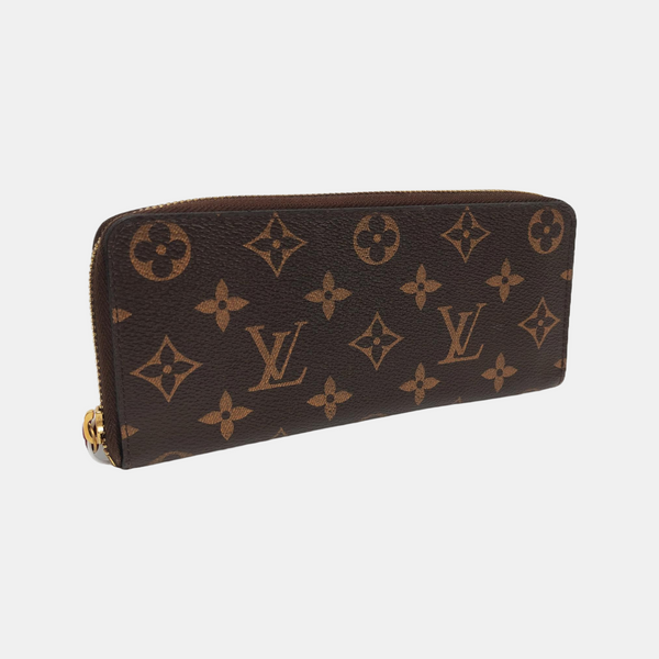 CLÉMENCE Monogram Coated Canvas Brown Wallet