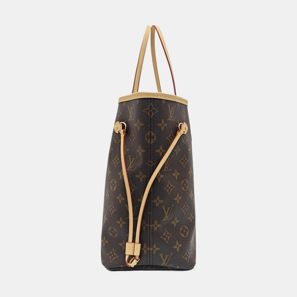 NEVERFULL MM Monogram Coated Canvas Brown