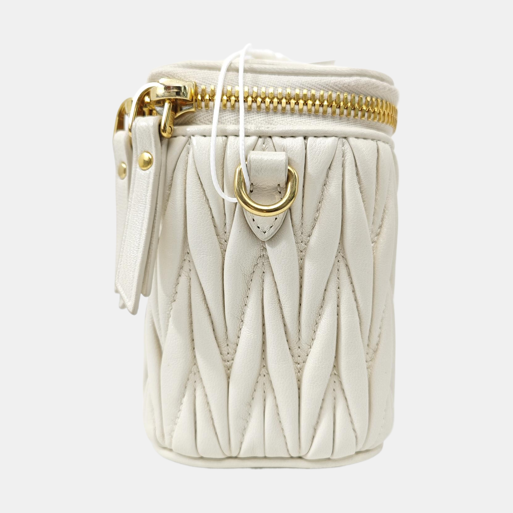 Matelassé Mini Quilted Lambskin White