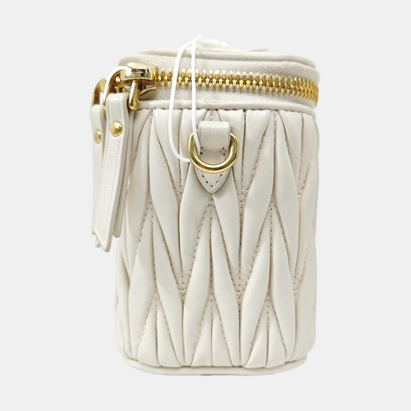 Matelassé Mini Quilted Lambskin White