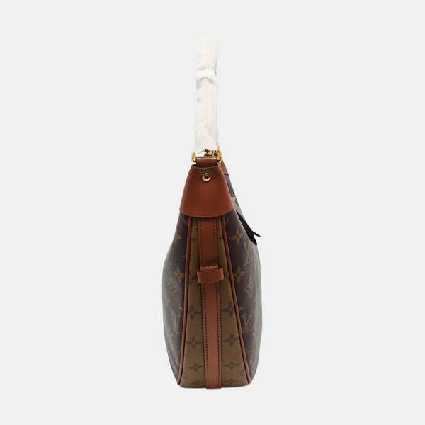 LOOP HOBO Monogram Coated Canvas Brown