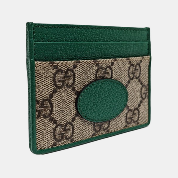 Retro Monogram Coated Canvas Green Card Holder