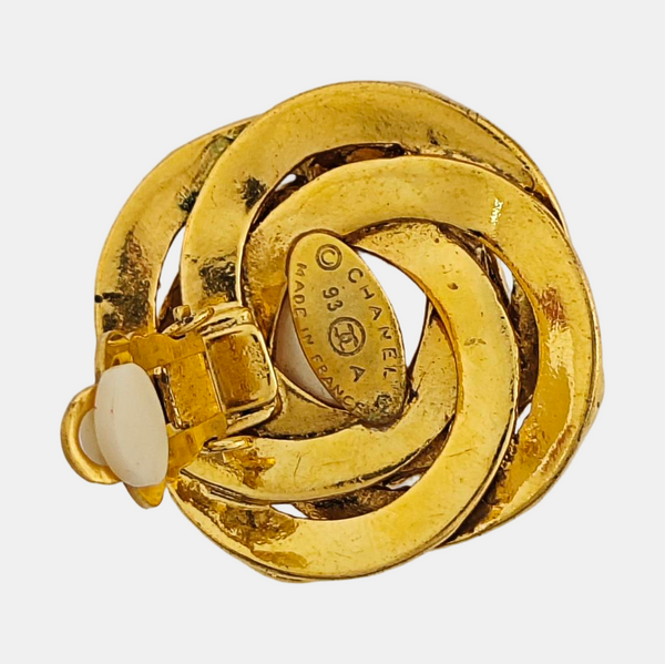 Metal Gold Clip On Earrings