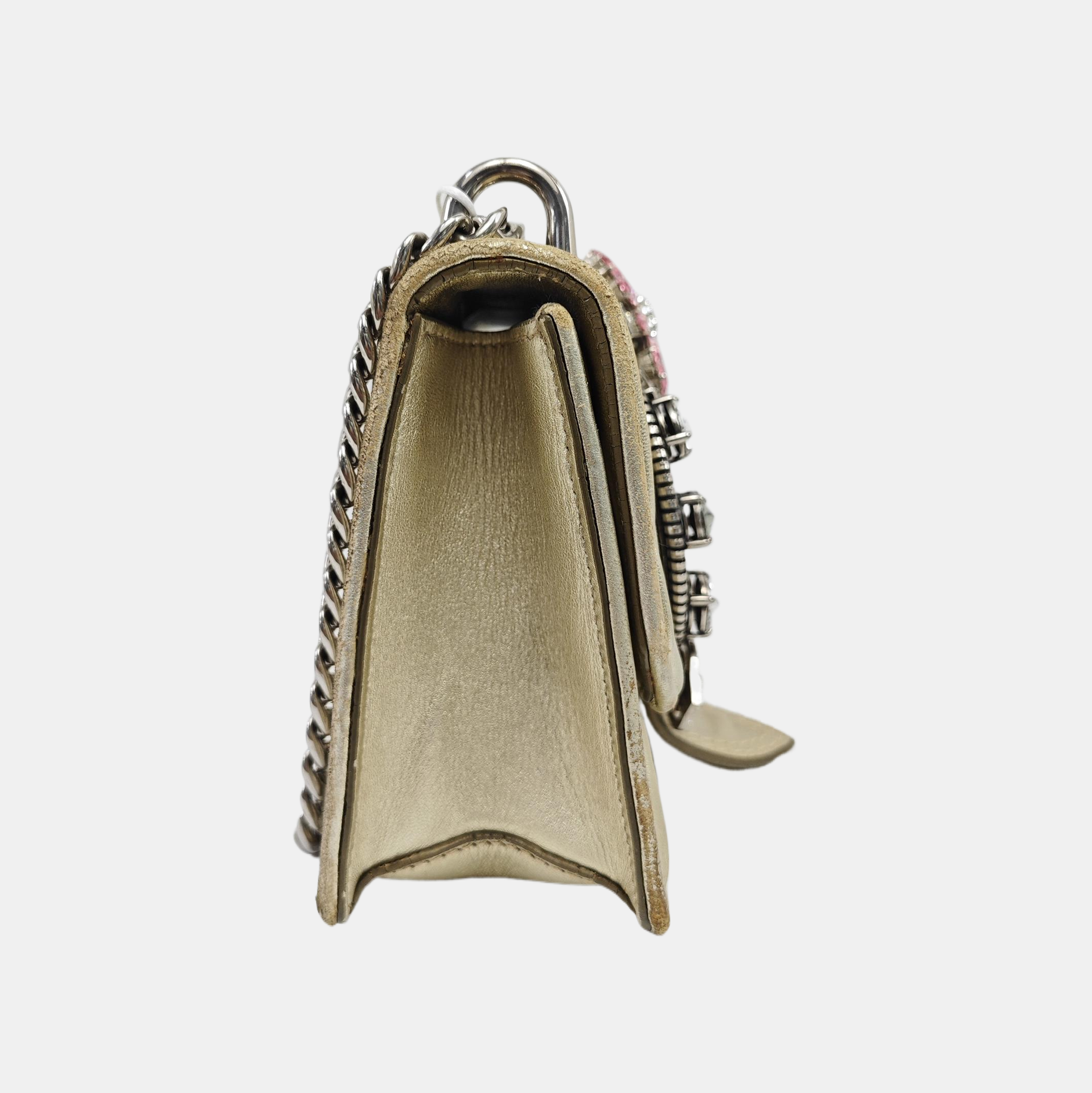 Miu Lady Quilted Lambskin Gold