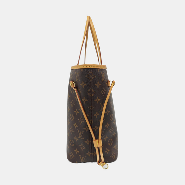 NEVERFULL MM Monogram Coated Canvas Brown