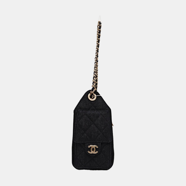 CHANEL 25 Quilted Denim Blue