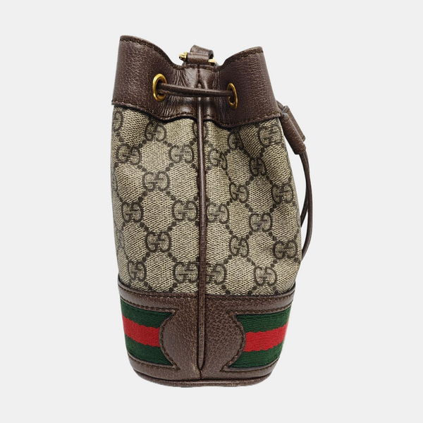 Ophidia Mini Monogram Coated Canvas Beige
