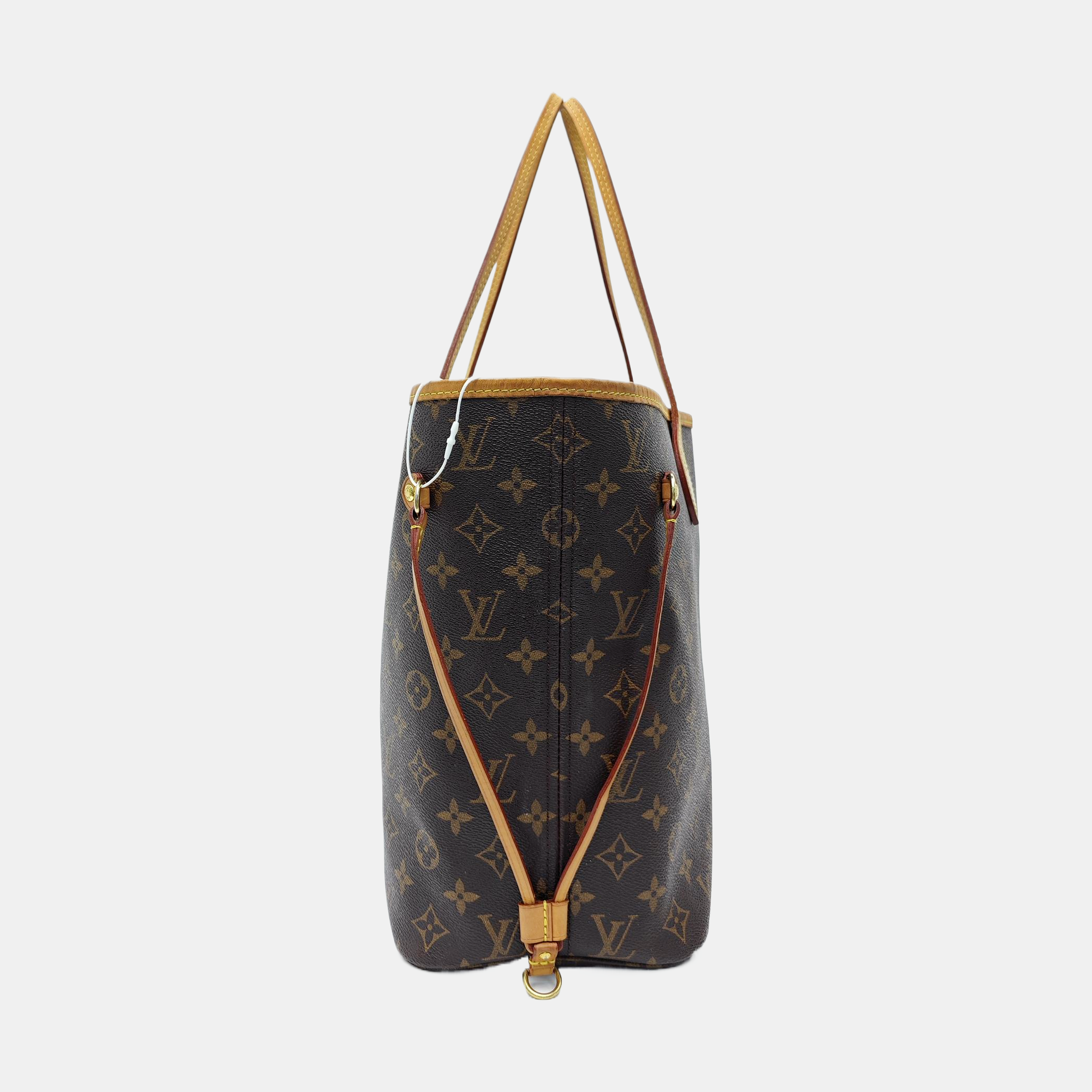 NEVERFULL MM Monogram Coated Canvas Brown