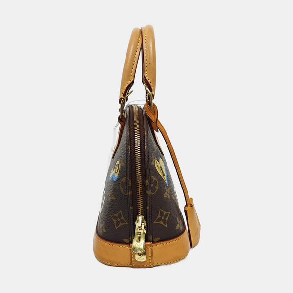 ALMA BB Monogram Coated Canvas Brown