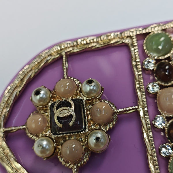 Synthetic Material Purple Brooch