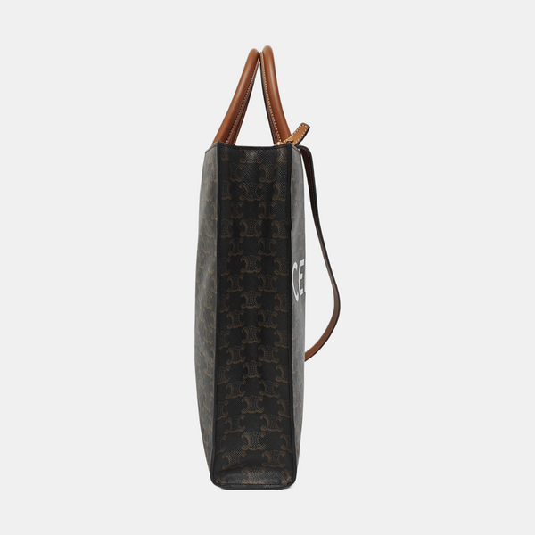 CABAS CELINE Small Coated Canvas Brown