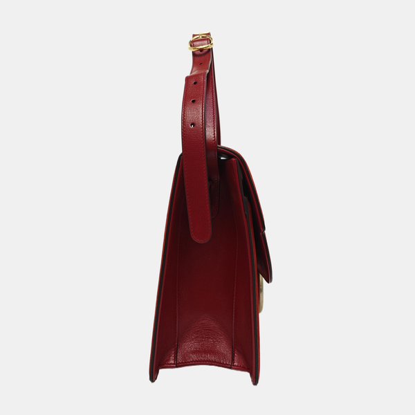 GG Ring Medium Suede Red