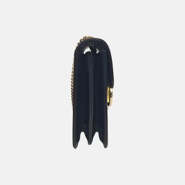 Interlocking G Small Calfskin Black