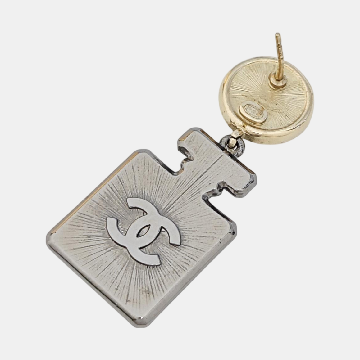 CC Logo Metal Gold Earrings