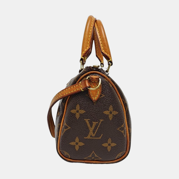 SPEEDY Nano Monogram Coated Canvas Brown