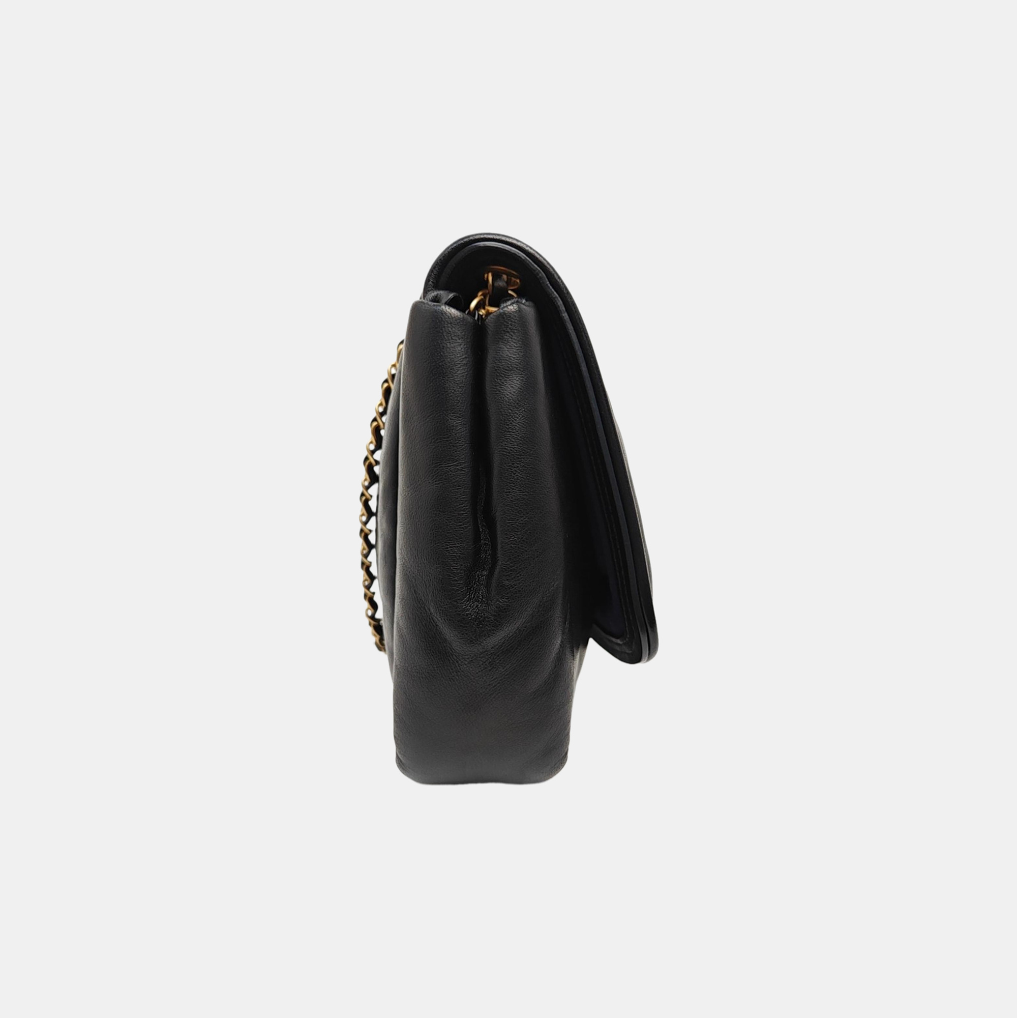 Vintage Puffy Lambskin Black