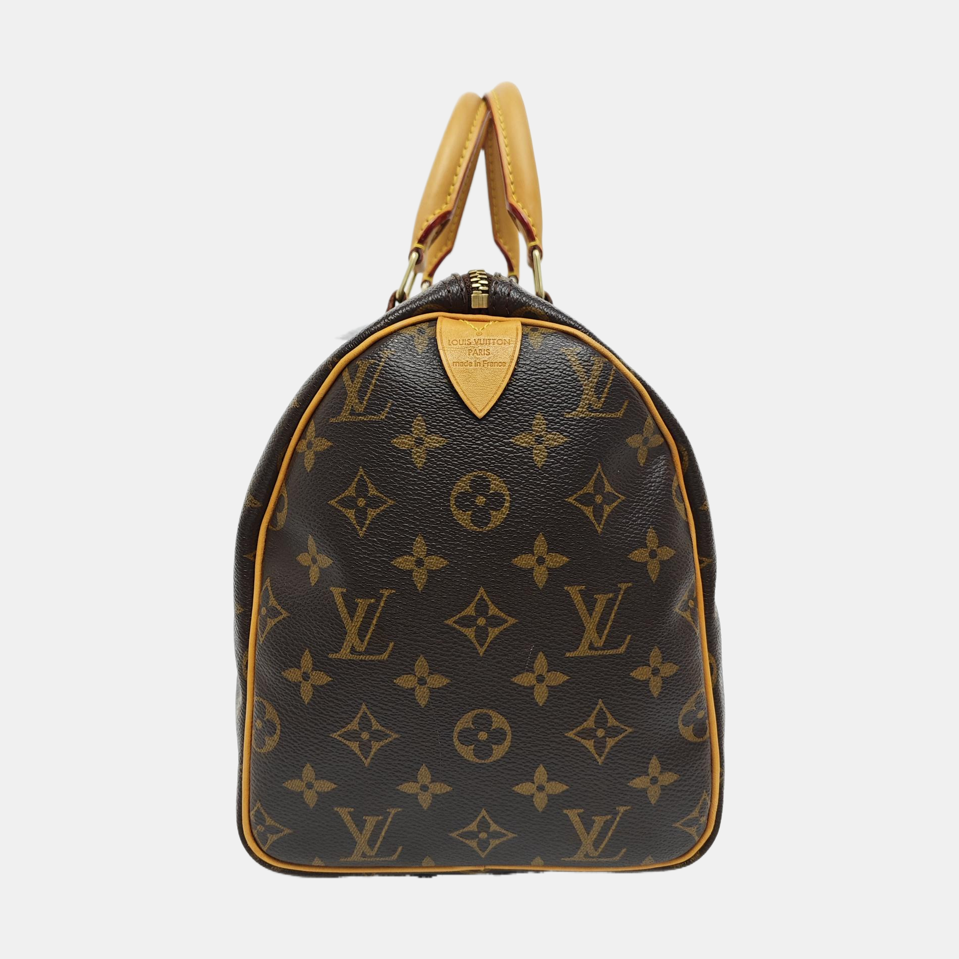 SPEEDY 30 Monogram Coated Canvas Brown