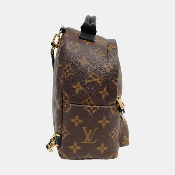 PALM SPRINGS Mini Monogram Coated Canvas Brown
