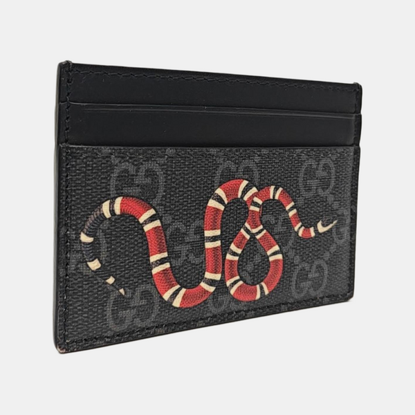 Coated Canvas Card Holder Black