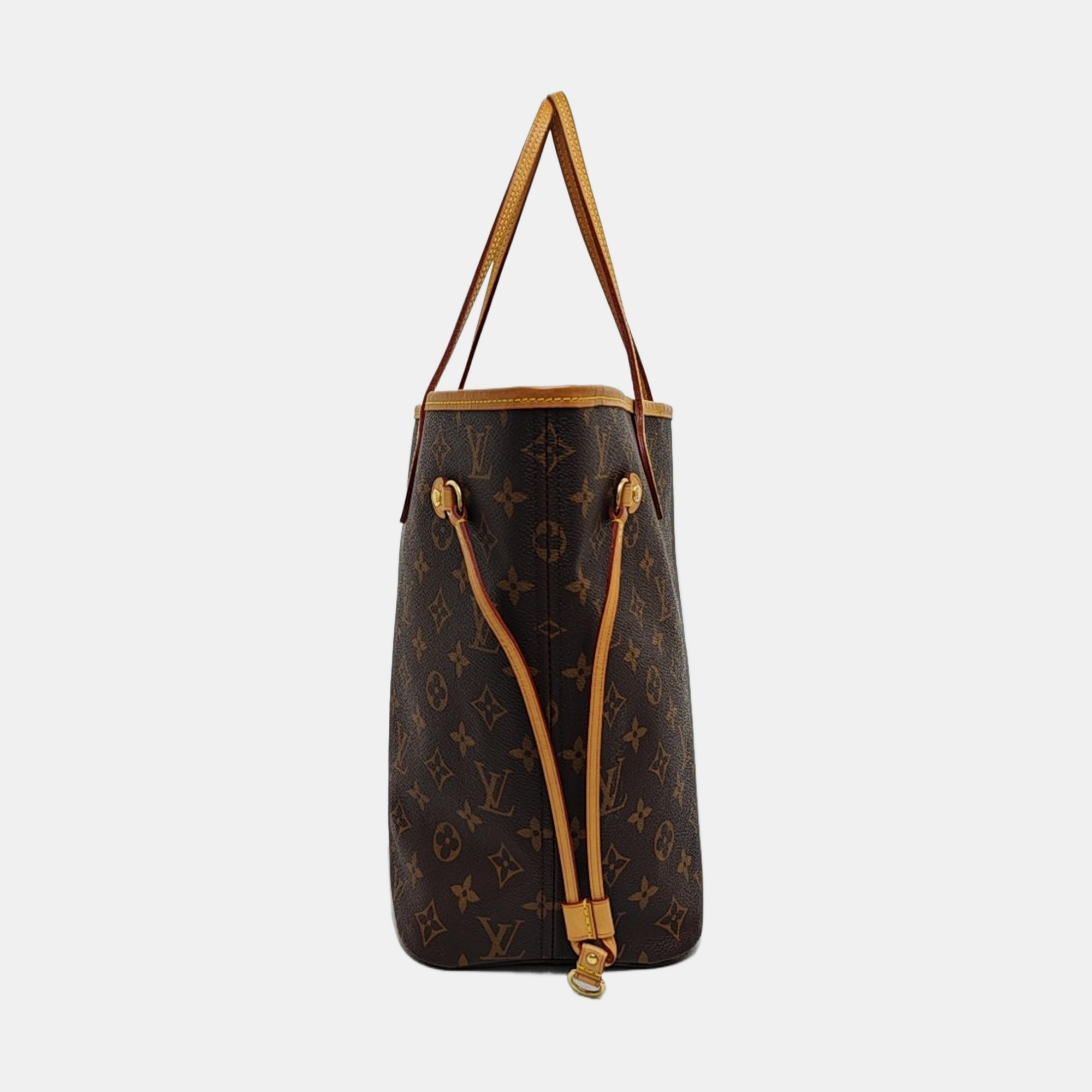 NEVERFULL MM Monogram Coated Canvas Brown