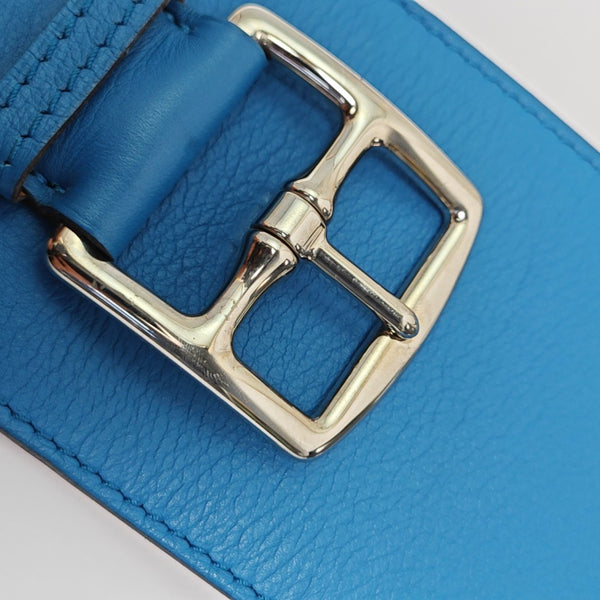Leather Waist Cincher Blue
