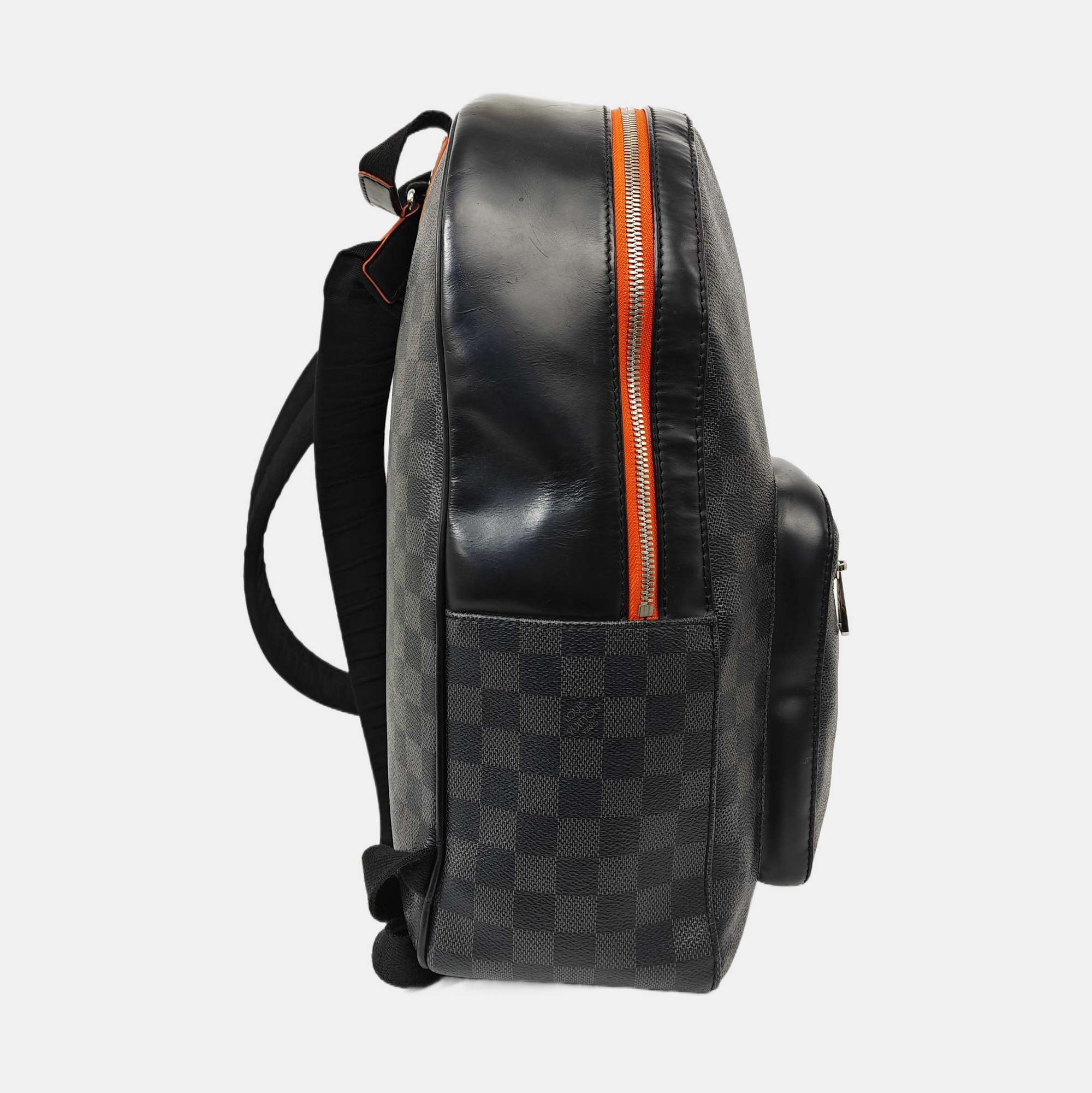 JOSH Damier Graphite Coated Canvas Gray