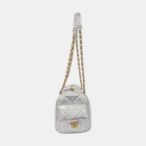 Quilted Calfskin Silver