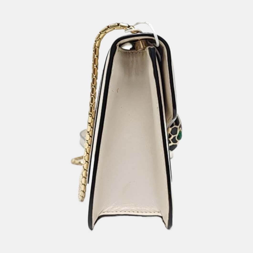 SERPENTI FOREVER Small Calfskin White