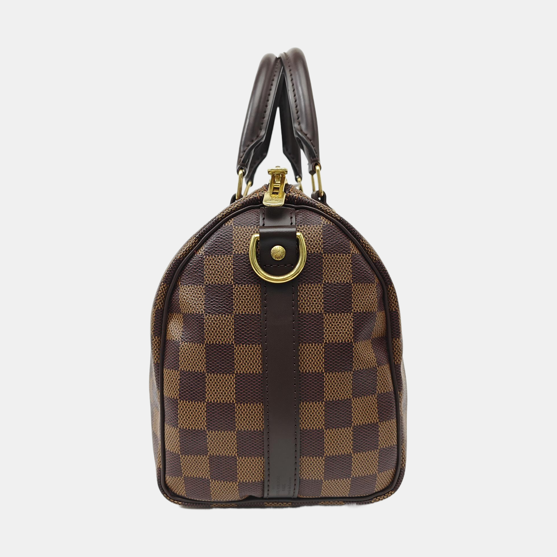 SPEEDY 25 Damier Ebene Coated Canvas Brown