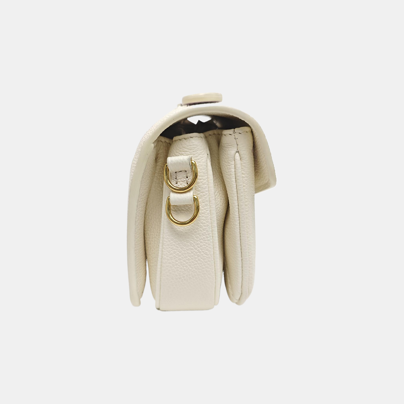 MÉTIS EAST WEST Monogram Calfskin White