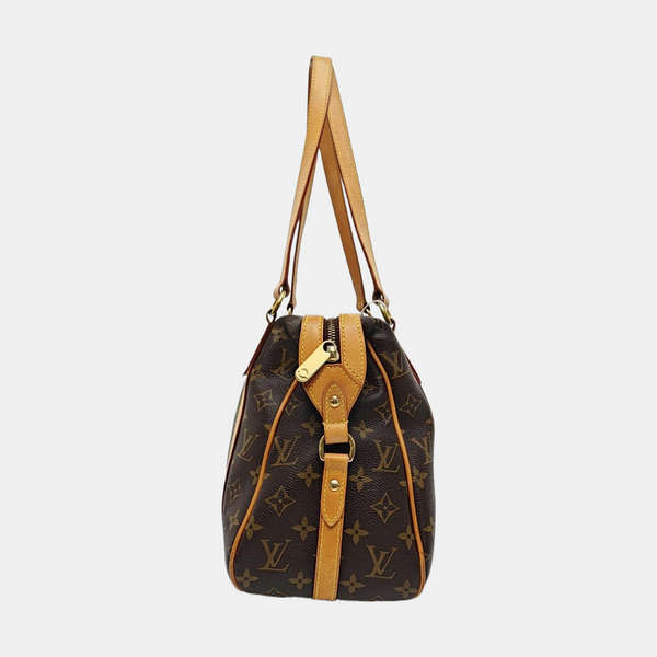 STRESA Monogram Coated Canvas Brown