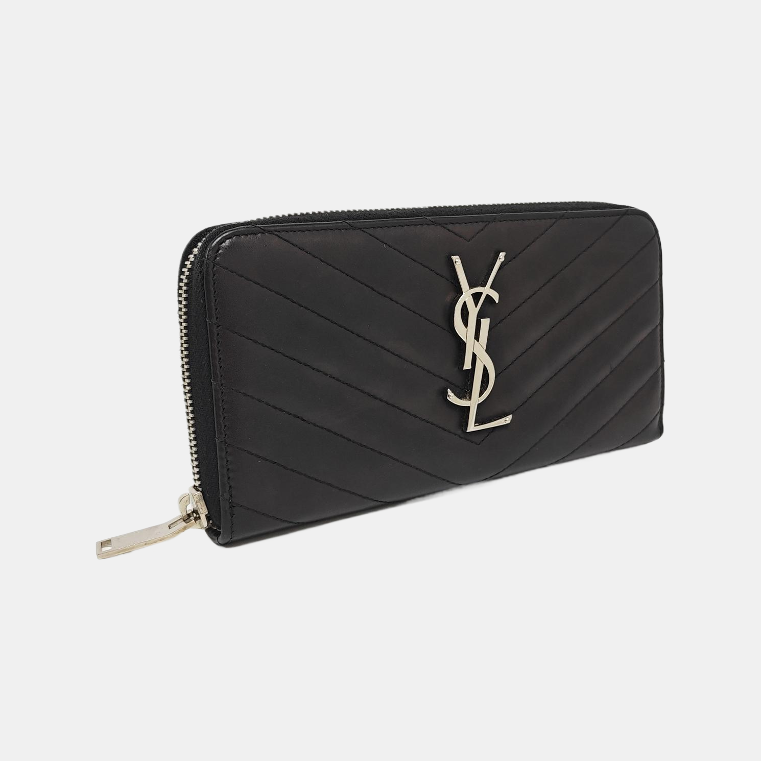MONOGRAM Chevron Calfskin Black Wallet