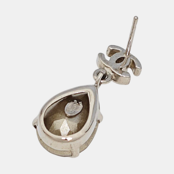 CC Logo Metal Silver Earrings