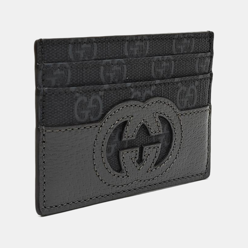Monogram Coated Canvas Card Holder Black