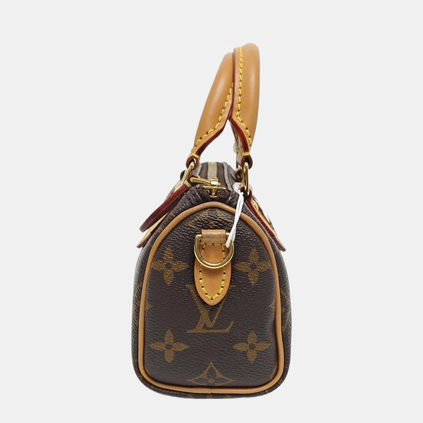 SPEEDY Nano Monogram Coated Canvas Brown