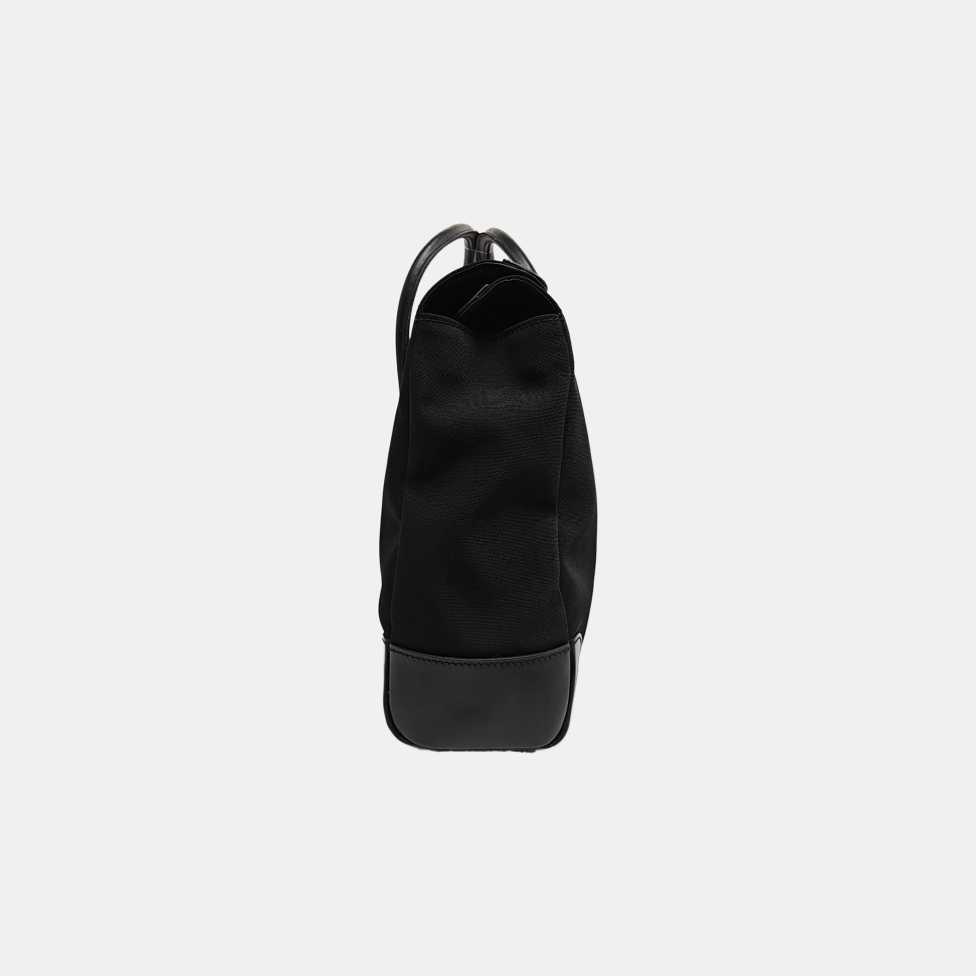 Canvas Top Handle Bag Black