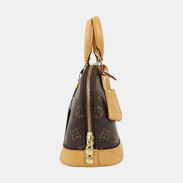 ALMA BB Monogram Coated Canvas Brown