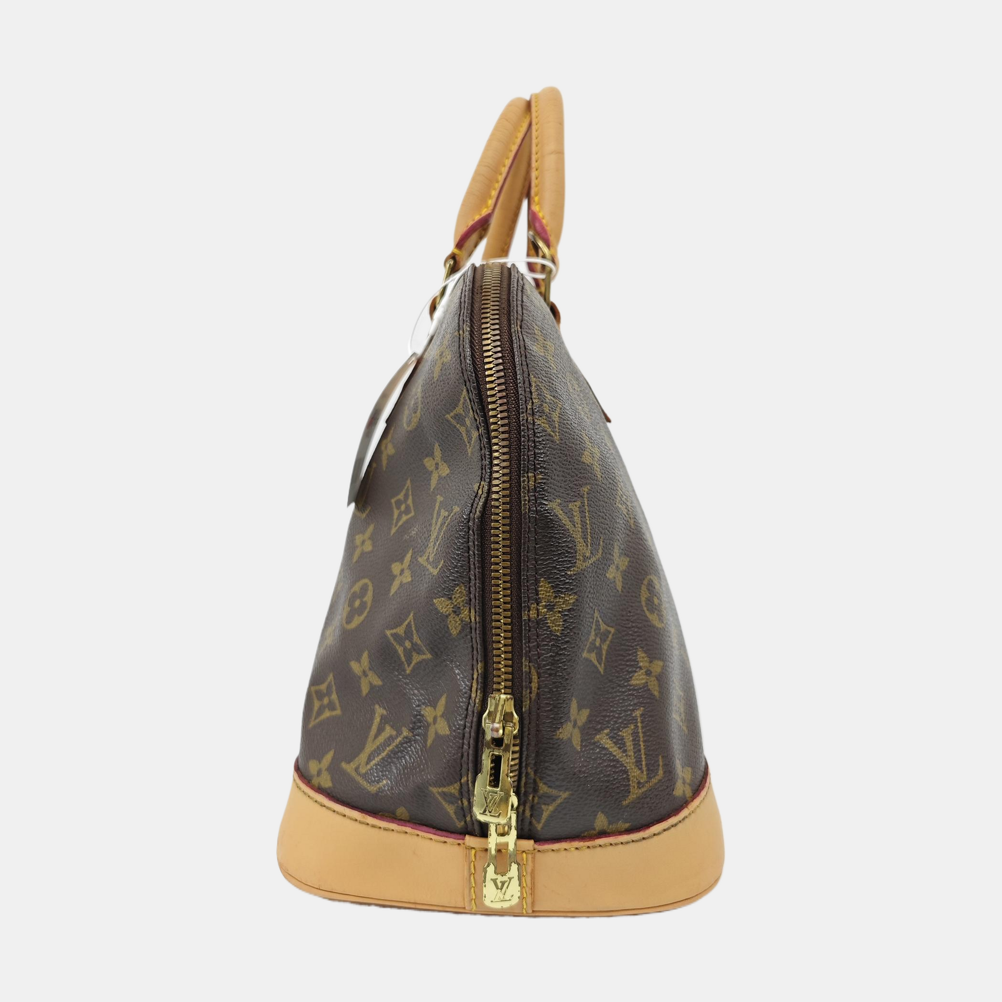 ALMA PM Monogram Coated Canvas Brown