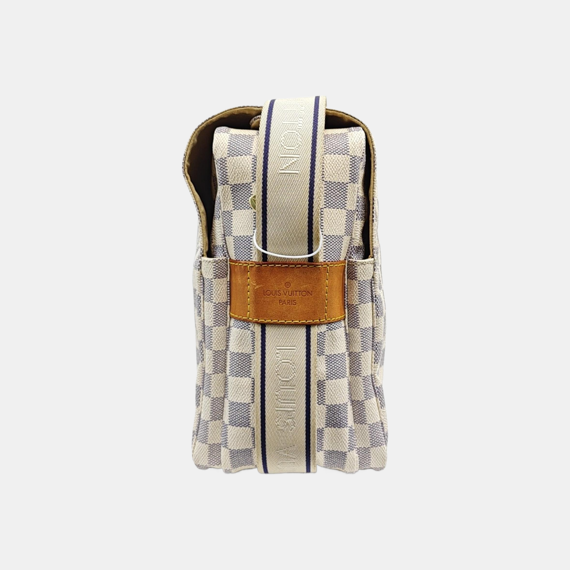 NAVIGLIO Damier Azur Coated Canvas White