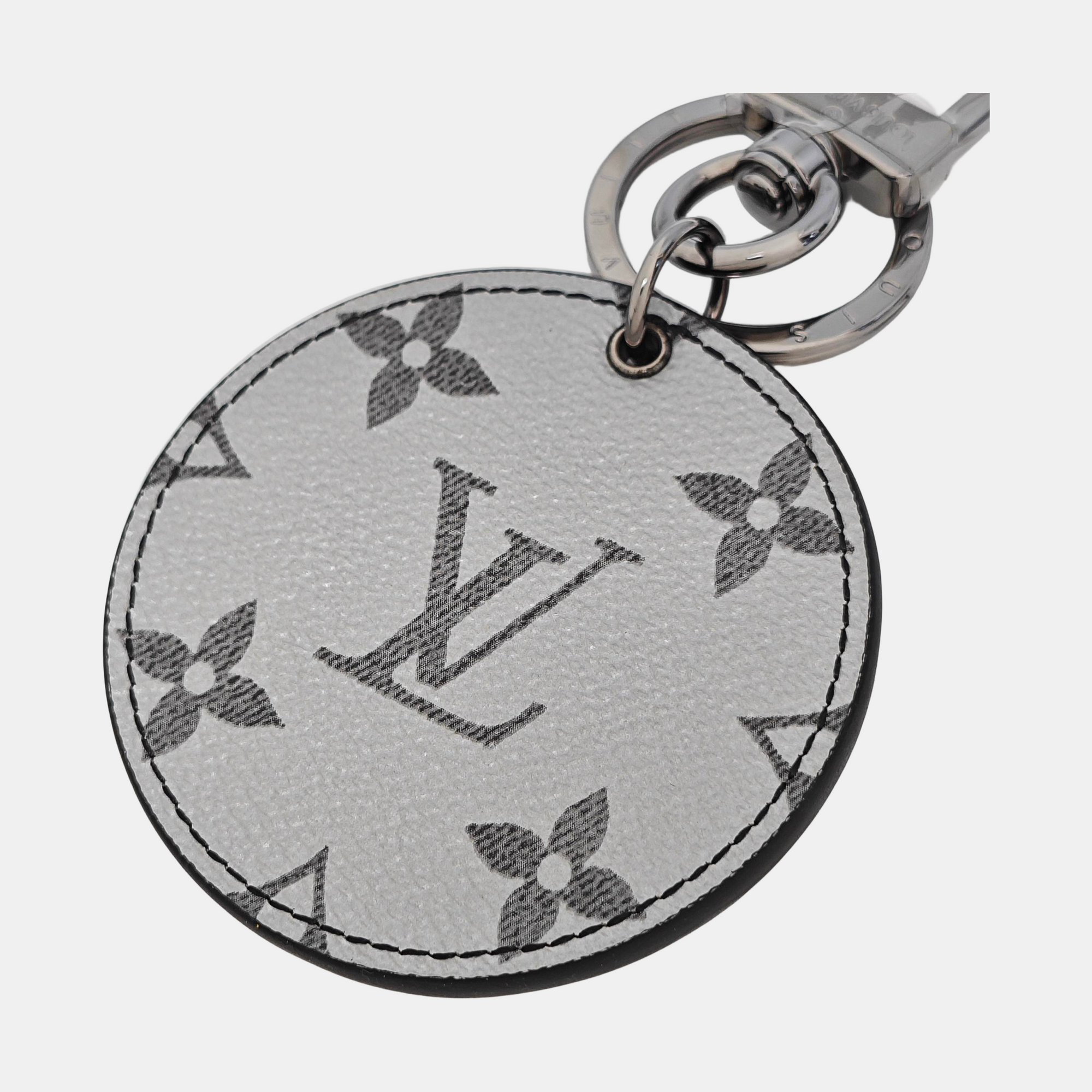 Coated Canvas Bag Charm Gray