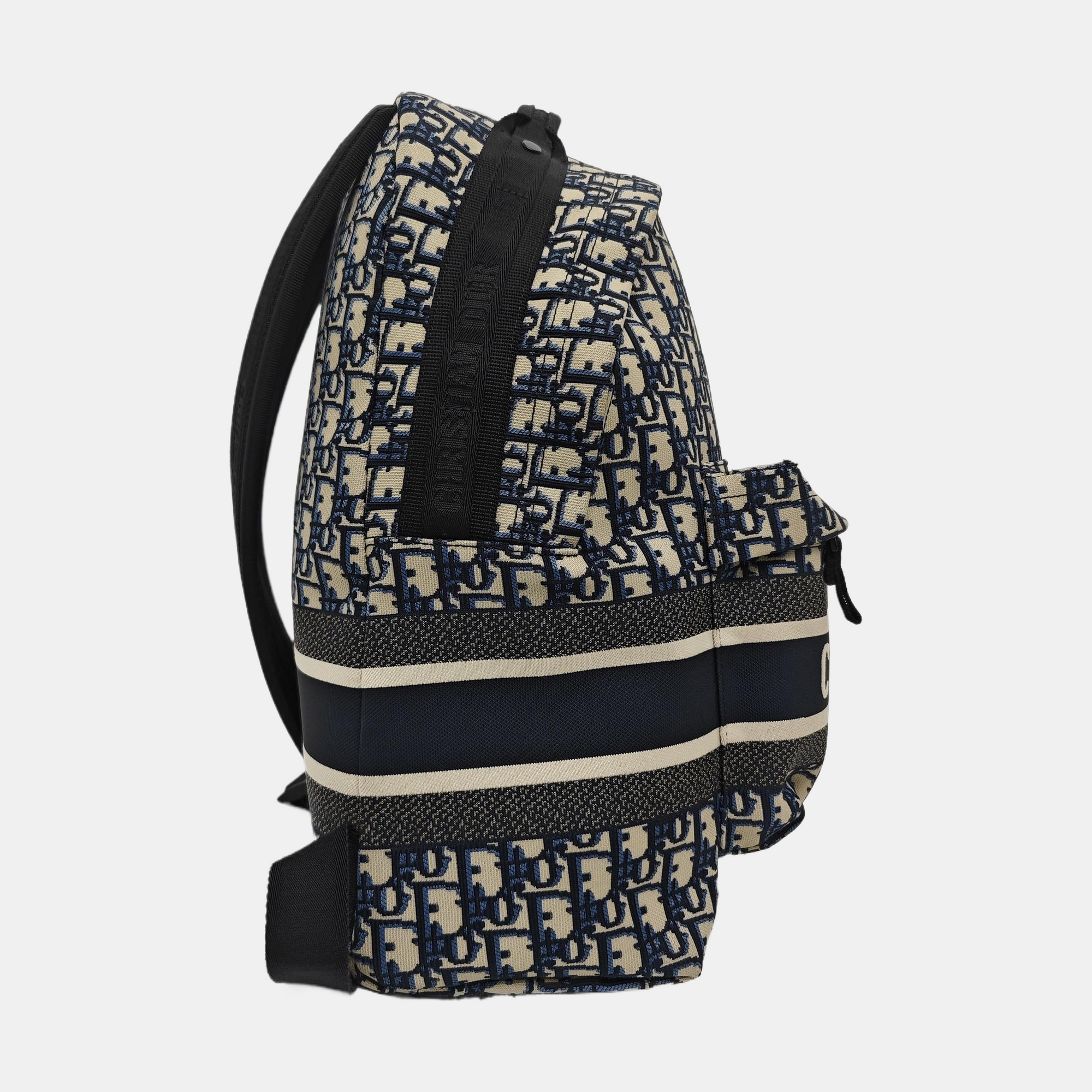 Diortravel Oblique Canvas Blue