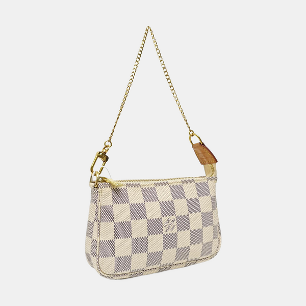 ACCESSOIRES Mini Damier Azur Coated Canvas White