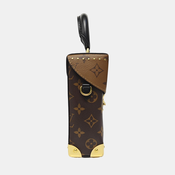 CAMERA BOX Monogram Coated Canvas Brown