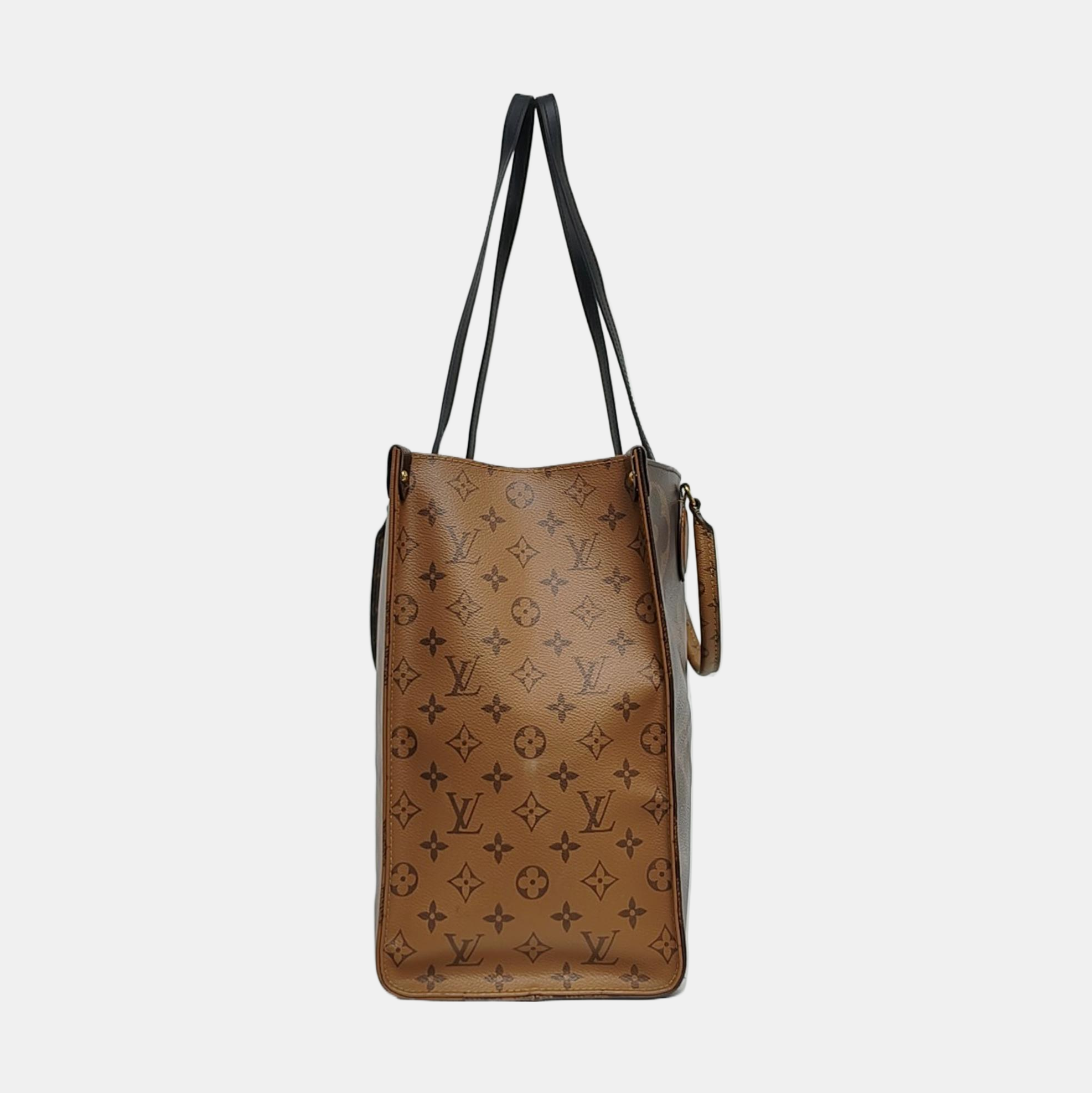 Authenticated pre-owned  ONTHEGO GM Monogram Coated Canvas Brown - Tote Bag at Looply