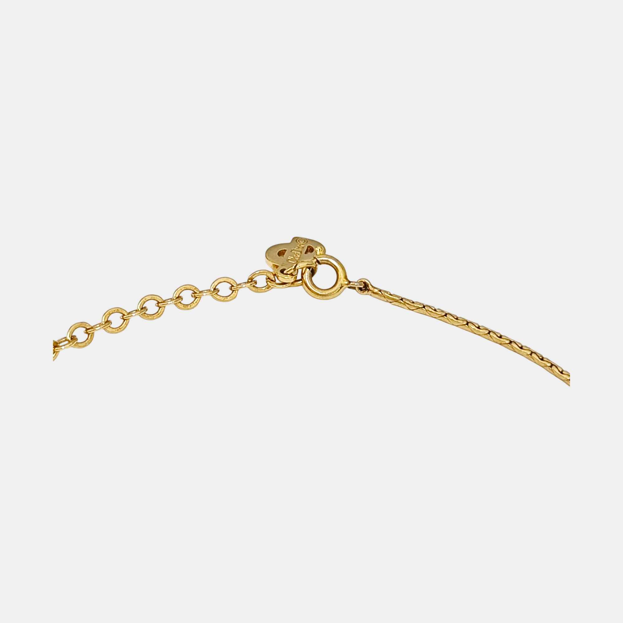 Twist Round Metal Gold Necklace