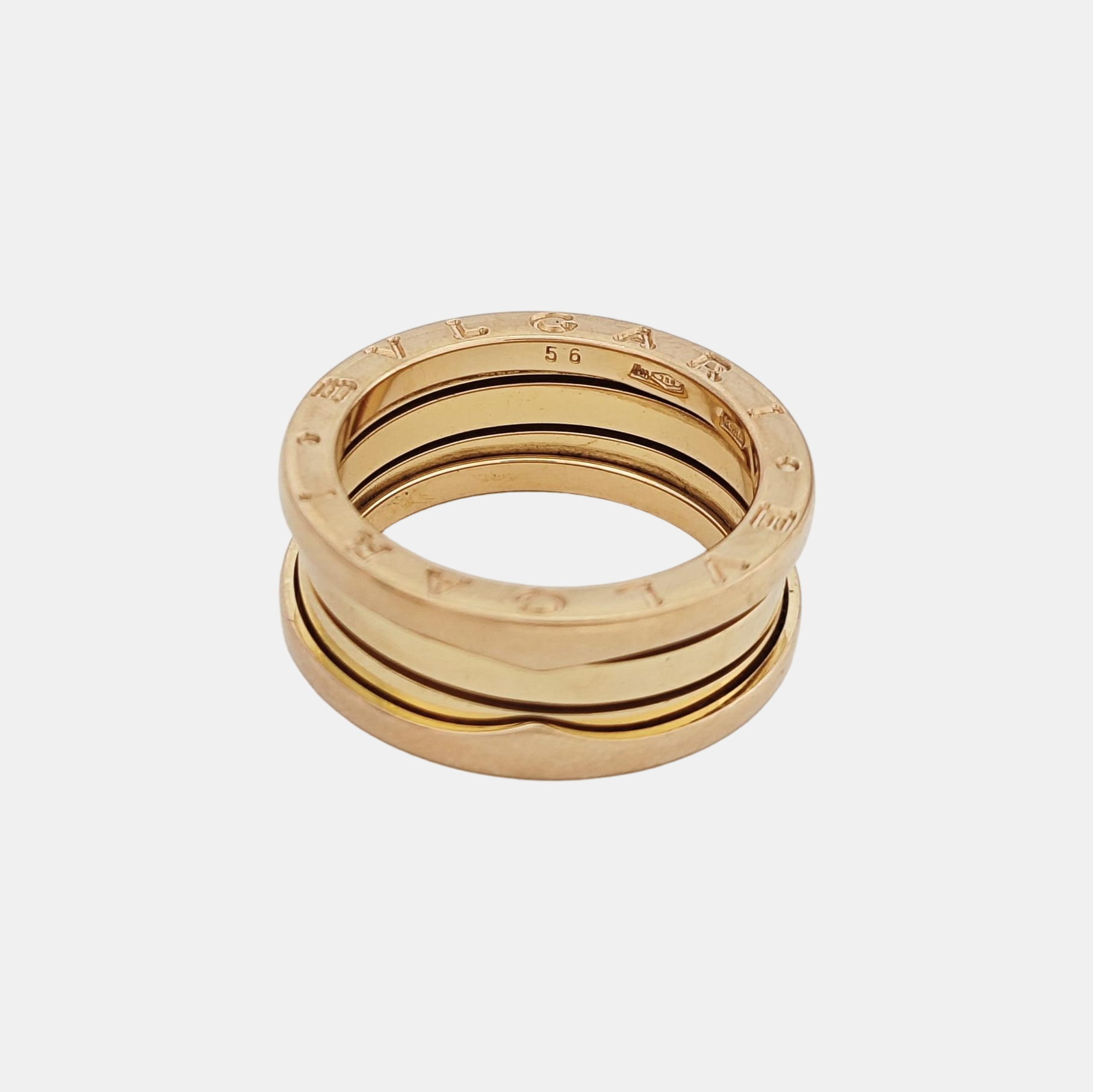 B.ZERO1 18k Rose Gold Ring EU 56