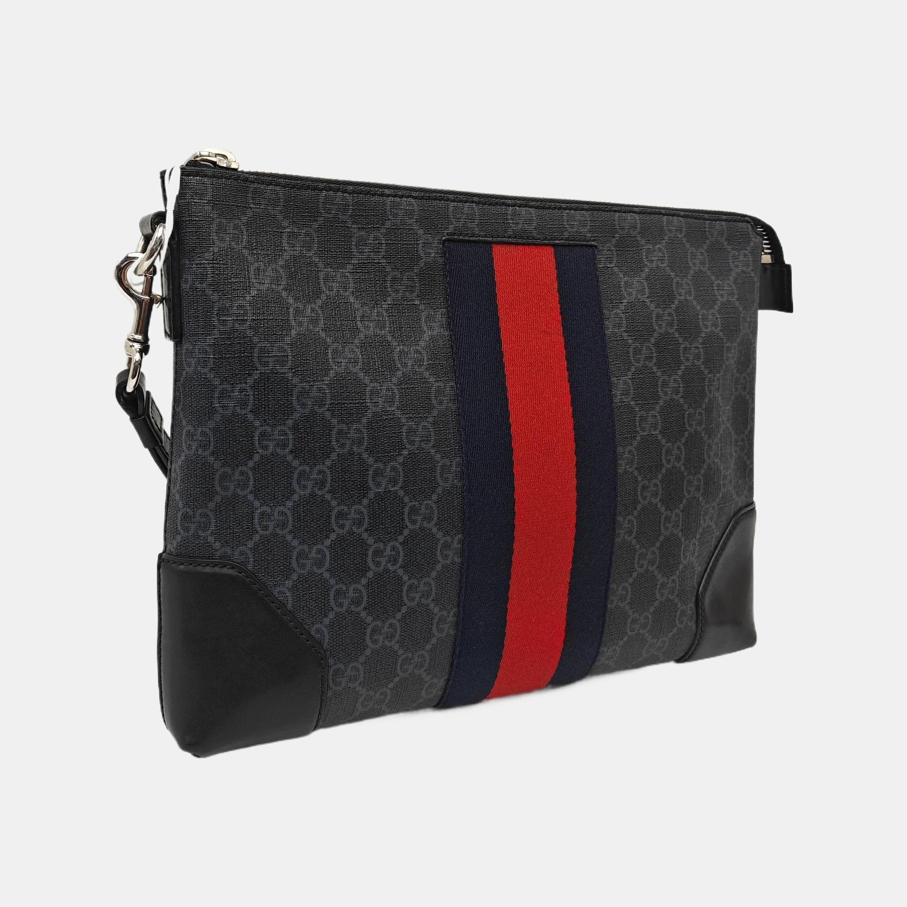 Ophidia Medium Monogram Coated Canvas Gray